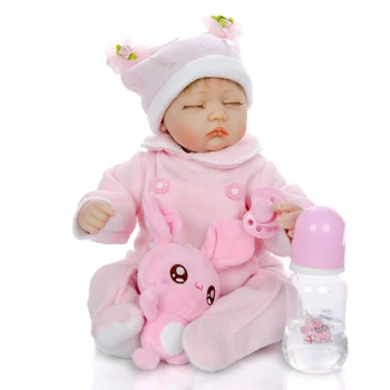 17-дюймовая уже готовая кукла Reborn Baby Спящего новорожденного размера Настоящая живая Коллекционная художественная кукла ручной работы