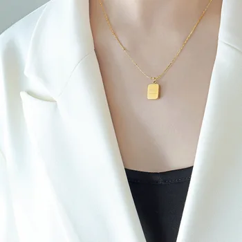 Модное ожерелье с подвеской в виде буквы из нержавеющей стали, женское универсальное высококачественное Не выцветающее ожерелье, ювелирные изделия