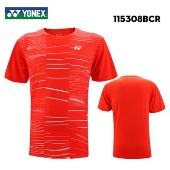 Новинка 2020 года YY Yonex Мужские и женские быстросохнущие футболки для бадминтона спортивные футболки 115308