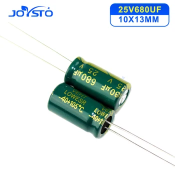 10 шт алюминиевый электролитический конденсатор 680 мкФ 25 В 10 * 13 мм frekuensi tinggi Radial Electrolitic kapasitor