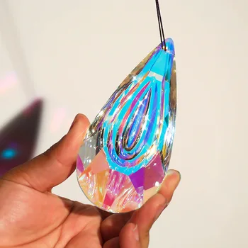 120-мм Хрустальная призма для подвешивания окна Sun Catcher AB Красочная Хрустальная Многогранная призма Rainbow Maker Rainbow Rainbow Crystal