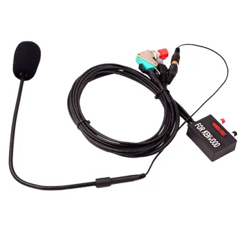 2023 Vechicle Driving Hands-free Микрофон с Удлинительным Кабелем PTT Finger Key 8 Pin для Рулевого Колеса KENWOOD TM271 TM281 Radio