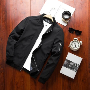 2023 Весенняя мужская куртка-бомбер на молнии Мужская повседневная уличная одежда в стиле Хип-хоп Slim Fit Pilot Бейсбольные пальто Мужская одежда Плюс размер 4XL