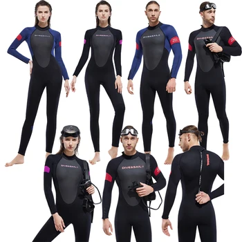 3 мм неопреновый купальник для подводного плавания и серфинга, сохраняющий тепло, водолазный костюм для серфинга, цельные водолазные костюмы, водолазный костюм с длинным рукавом для мужчин и женщин