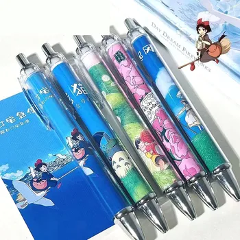 30 шт./лот Креативная Гелевая ручка Totoro Press, милые ручки для подписи черными чернилами 0,5 мм, Канцелярские Подарочные школьные принадлежности