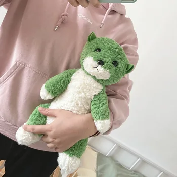 33 см Зеленая выдра, плюшевые игрушки с мультяшными животными, друг перед сном для мальчиков и девочек, подарки