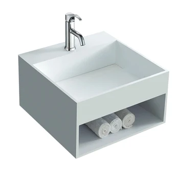 500 Ванная комната с твердой поверхностью, настенная раковина, гардеробная, PMMA, скрытый сливной умывальник RS3836-1098