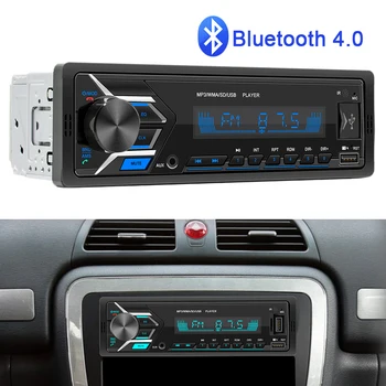 7 Цветов подсветки Защита памяти Автомобильный MP3-плеер TF USB AUX Поддержка аудио Радио FM Bluetooth Стерео Функция встроенного эквалайзера