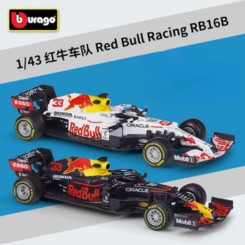 Bburago 1:43 Red Bull RB16B Mercedes-AMG W12 44# Льюис Хэмилтон 77# Валттери Боттас Симулятор игрушечного автомобиля из сплава Formula One