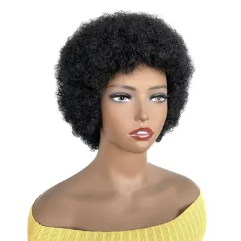 BCHR Афро-кудрявые парики Синтетический парик для чернокожих женщин натурального цвета из высокотемпературного волокна