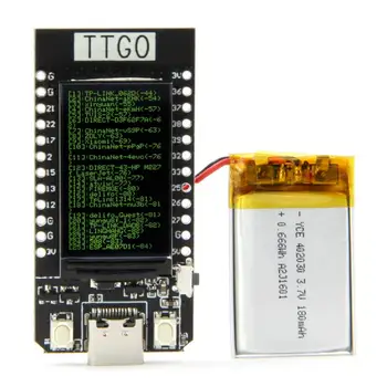 TTGO T-Display ESP32 Плата Разработки Модулей, Совместимых с Wi-Fi и Bluetooth, 1,14-Дюймовая ЖК-Плата Управления, Модульные Аксессуары
