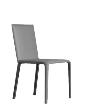 YY Легкий обеденный стул с роскошным седлом из натуральной кожи, скандинавский обеденный стол, бытовой косметический стул