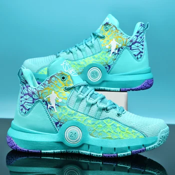 Брендовая Детская спортивная обувь 2023, Новая Баскетбольная обувь Для мальчиков, Дышащая Баскетбольная обувь С Высоким Берцем, Обувь Тренера по баскетболу Для девочек