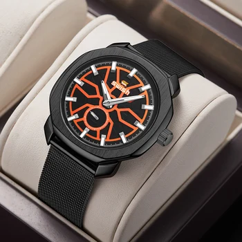 Брендовые дизайнерские кварцевые часы SWISH, мужские наручные часы из нержавеющей стали, новинка 2021 года, модный Миланский ремешок, маленький второй циферблат, рабочий