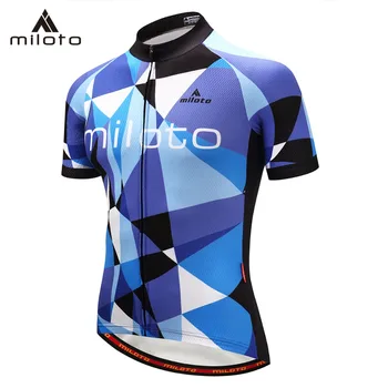 Велосипедная майка Miloto для велоспорта Pro Riding Team Велосипедная одежда Летняя Быстросохнущая Mtb-байка с коротким рукавом, Дышащая Одежда, рубашка