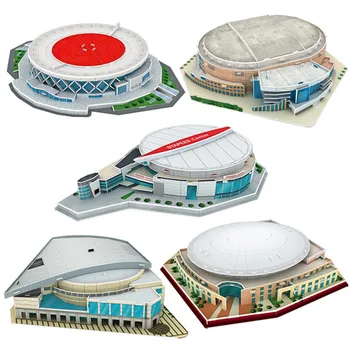 Всемирно известная модель здания, 3d трехмерный бумажный пазл, Баскетбольный футбольный стадион, Арена, Игрушка для сборки своими руками, подарок p254