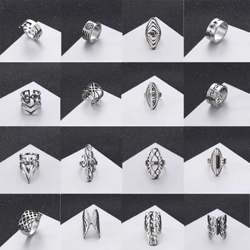 Вырезанное полое геометрическое кольцо с геометрическим рисунком в виде кольца с завитками, титановое модное кольцо, ювелирное кольцо, подарок для женщин