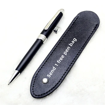 Высококачественная шариковая ручка MB Msk163, бесплатная сумка для ручек, классические матовые черные ручки-роллеры, письменные принадлежности с серийным номером