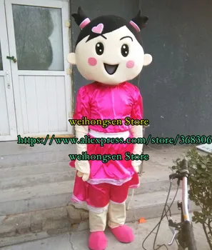 Высококачественное розовое платье, костюм талисмана для девочек, мультяшный набор, Ролевая игра для вечеринки в честь Дня рождения, Карнавальная игра для взрослых, Размер подарка 697