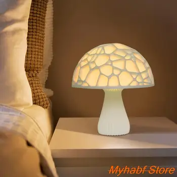 Грибная лампа с 3D-печатью, 16 цветов, светодиодный грибной ночник для спальни, Домашний декор, Настольные украшения, Подарки, настольная лампа