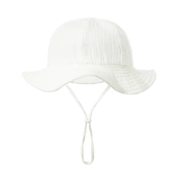 Детская шапочка-ведро с принтом, Весенняя защитная детская шляпа Рыбака, Приятная для кожи малыша, шляпа с козырьком, Походные шляпы