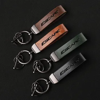 Для Ford ESCAPE автомобильные аксессуары, роскошный брелок из натуральной кожи, держатель для автомобильных ключей, ювелирные изделия, Индивидуальный подарок с логотипом ESCAPE