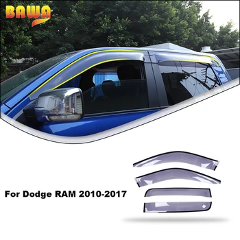 Защитные дефлекторы от дождя на окнах автомобиля BAWA, накладка для тента для Dodge RAM 1500 2010-2017, Автомобильные Козырьки для окон, Аксессуары