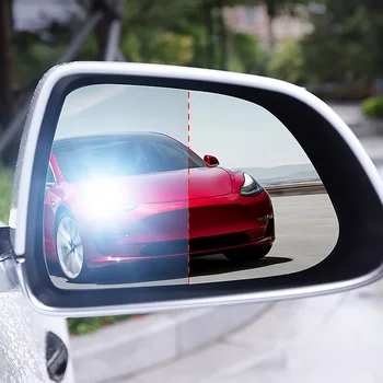 Зеркало заднего Вида Непромокаемая Пленка Водонепроницаемое Зеркало заднего Вида Непромокаемая Наклейка Аксессуары Для Безопасного Вождения Tesla Model 3 /Модель Y