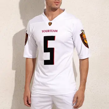 Изготовленные на заказ Белые футбольные майки Atlanta № 5 Мужские Футболки для регби в стиле Ретро Персонализированные Упражнения Рубашка для регби