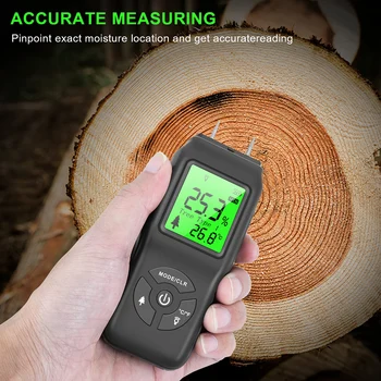 Измеритель влажности древесины Гигрометр Детектор влажности древесины Плотность дерева Цифровой тестер влажности древесины для деревообработки