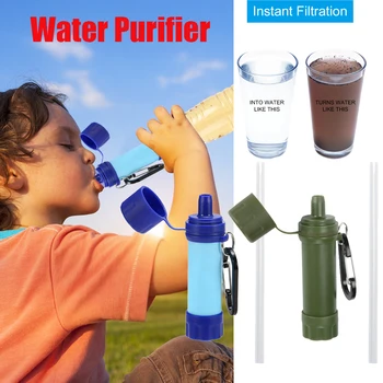 Инструменты для фильтрации питьевой воды в чрезвычайных ситуациях в дикой природе, для выживания в кемпинге, Фильтр для очистки воды с соломинкой