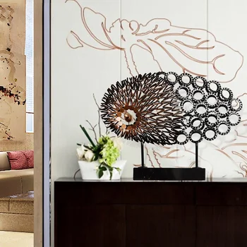 Китайская модель комнаты кованое железо металлические скульптурные украшения Гостиная отеля крыльцо кабинет офис творческие декоративные поделки