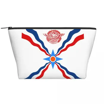 Косметичка с Ассирийским флагом Сурйойо для женщин, косметический органайзер для путешествий, Модные сумки для хранения туалетных принадлежностей Syriac Aram