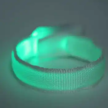 Красочная RGB светодиодная повязка на запястье с подсветкой, защитный мигающий браслет для ночного бега, езды на велосипеде, светодиодная повязка на руку