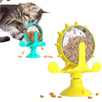Лакомство, протекающая игрушка для маленьких кошек и собак, оригинальная медленная кормушка для собак, Забавное собачье колесо, игрушки для домашних животных, протекающий мяч 360 Interactive
