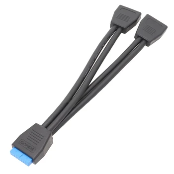 Маленький Mini USB 3.0 с 19-контактным/20-контактным внутренним удлинителем от 1 до 2 адаптеров-разветвителей для материнской платы