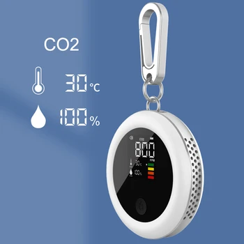 Мини-детектор CO2 3 в 1, инфракрасный датчик NDIR, монитор качества воздуха на основе углекислого газа, HD светодиодный экран, USB-зарядка для кемпинговых внедорожников, автомобилей