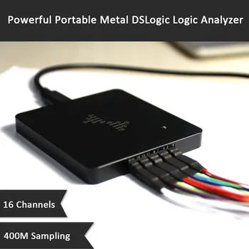 Мощный портативный металлический логический анализатор DSLogic с 16 каналами дискретизации 400 М, отладочный логический анализатор на базе USB