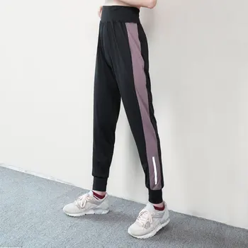 Новые брюки для фитнеса, женские спортивные брюки большого размера, свободные, с высокой талией, штаны для йоги, Эластичные быстросохнущие брюки-балки