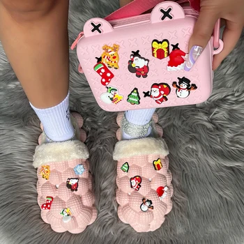 Новые дизайнерские роскошные тапочки для девочек, высококачественные сандалии-пузыри с милой сумочкой-подвеской 