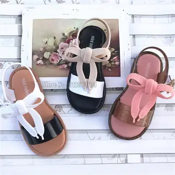 Новые летние мини-сандалии для девочек в желеобразном стиле, нескользящие детские пляжные мягкие сандалии для малышей, обувь