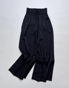 Новые черные брюки с эластичным поясом сезона весна-лето 2023 0403