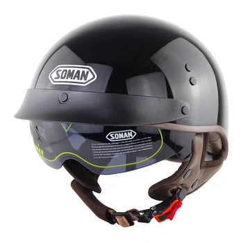 Новый мотоциклетный шлем Casco Casque Moto Ретро Шлемы с внутренним солнцезащитным козырьком SM202
