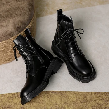 Популярные ботинки для верховой езды с перекрестной шнуровкой и застежкой-молнией, женские универсальные ботинки 