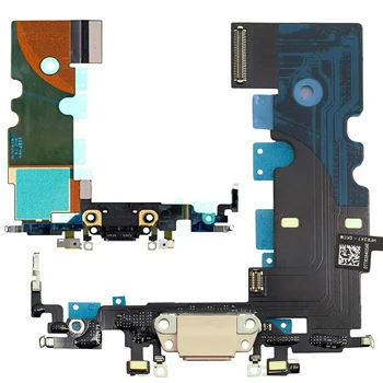 Порт USB-док-станции для зарядки Гибкий кабель с микрофоном для замены iPhone 8