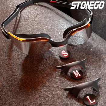 Профессиональные противотуманные очки для плавания с широкоугольным объективом высокой четкости, удобная посадка, Регулируемая переносица, Стильный дизайн