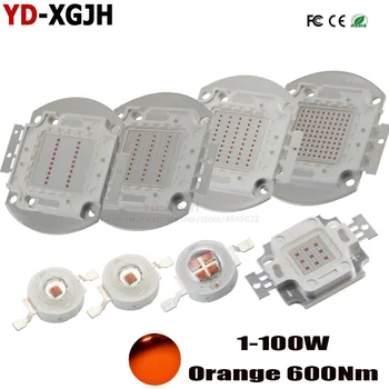Светодиодные чипы высокой мощности, лампочка оранжевого цвета 1 Вт 3 Вт 5 Вт 10 Вт 20 Вт 30 Вт 50 Вт 100 Вт для светодиодных портативных фонарей-прожекторов Epistar COB Diode