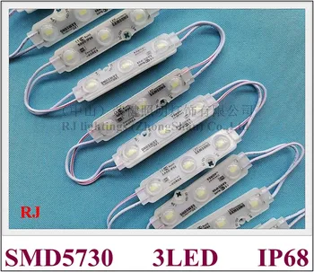 Светодиодный модуль ультразвуковое уплотнение светодиодный модульный светильник водонепроницаемый модуль подсветки для вывески DC12V 1.2 W SMD 5730 3 led IP68 CE