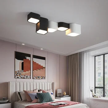 Светодиодный потолочный светильник в форме пятиугольника Комбинированный потолочный светильник для спальни, гостиной, домашнего декора, внутреннего освещения