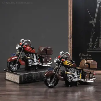 Скандинавская креативная модель мотоцикла, скульптура, поделки из смолы, украшение рабочего стола, статуэтки и миниатюры